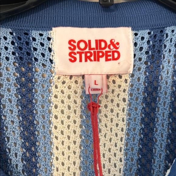 Solid & Striped Knit Button Up - Picture 4 of 8